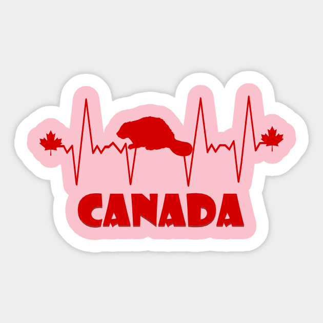 Canadian Heartbeat  II Sticker by KJKlassiks